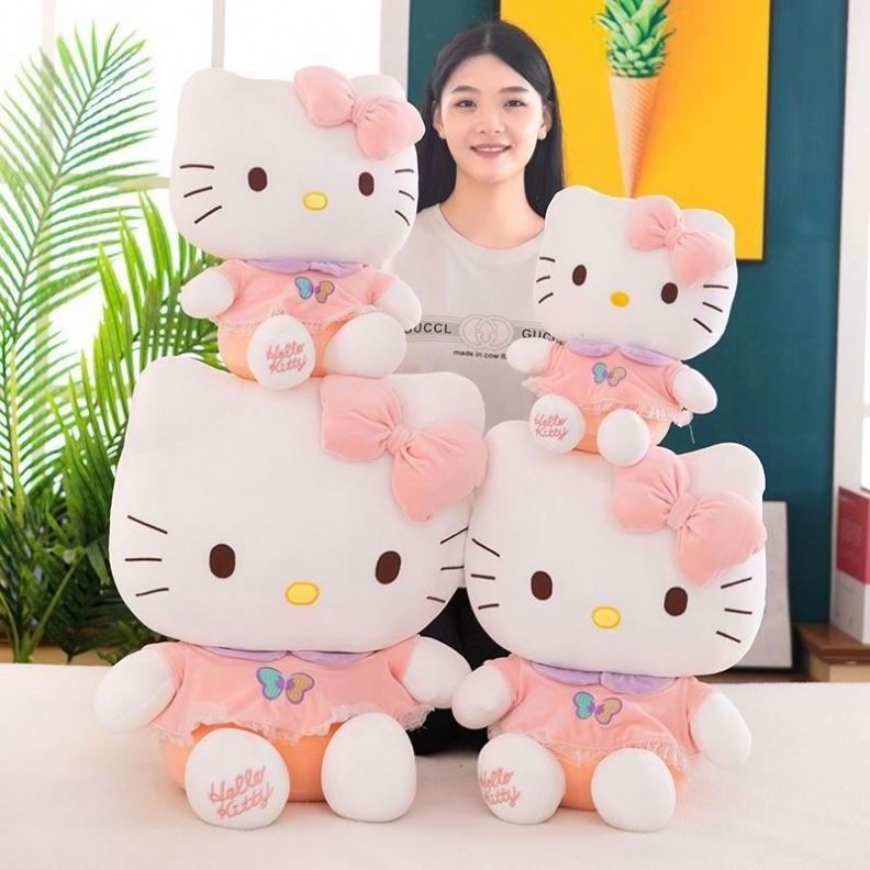 Wholesale 25/30/40/55/70cm Comfortable Plush Dolls Kt Cat Dolls Cat Cute Plush Toys Super Cute Hello Kitty Plush Toys OPP Bag