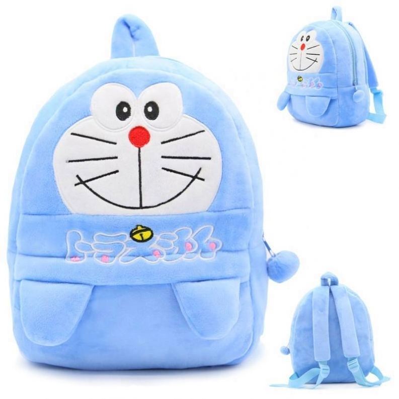 2022 Hot Sale Cute Doraemon Plush Toys Kids Kindergarten Doraemon Plush Backpack Traction Rope Anti-Lost Backpack