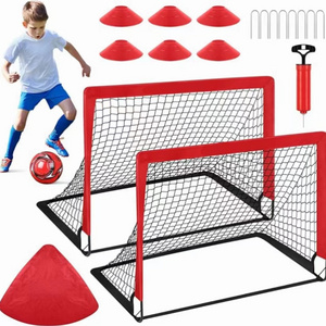 Kids Soccer Goal for Backyard Set - 2 Toddler Soccer Nets Training Equipment, Soccer Ball