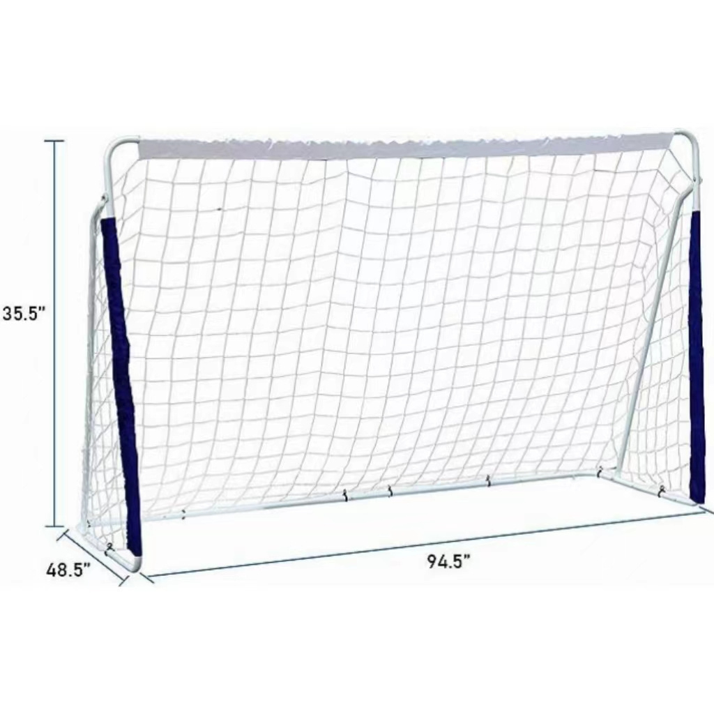 Portable 8' x 5' Soccer Goal Post with Net for Kids, Heavy Duty Steel Framed Football Shooting Training