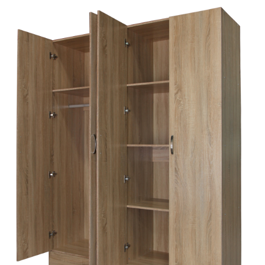 Modern Design 4 Sliding Door & Drawers Bedroom Furniture Wall Design Wooden Wardrobe Cabinet