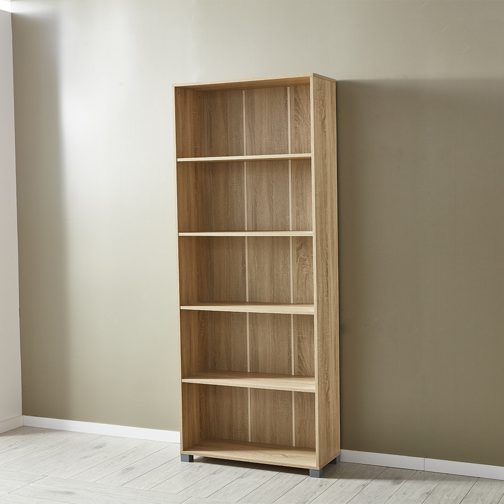 Modern  Comic Open Shelves Book Cases With OAK Colour Wooden Furniture Book Cases Bookshelf