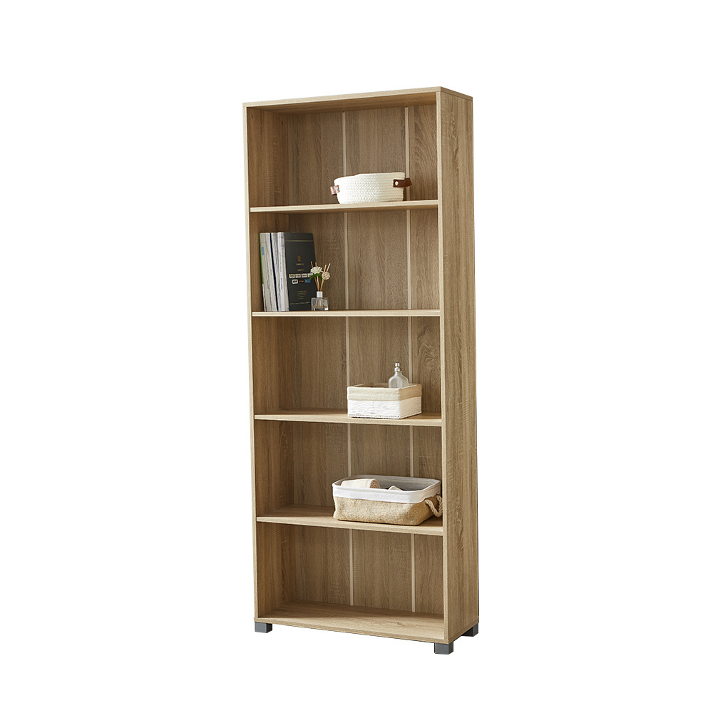 Modern  Comic Open Shelves Book Cases With OAK Colour Wooden Furniture Book Cases Bookshelf