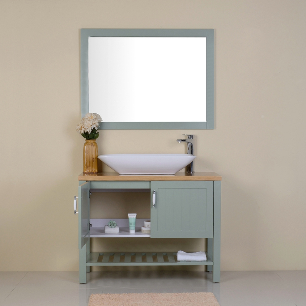 Factory supply wooden bathroom furniture stainless steel bathroom cabinet with mirror lights modern style bathroom vanities