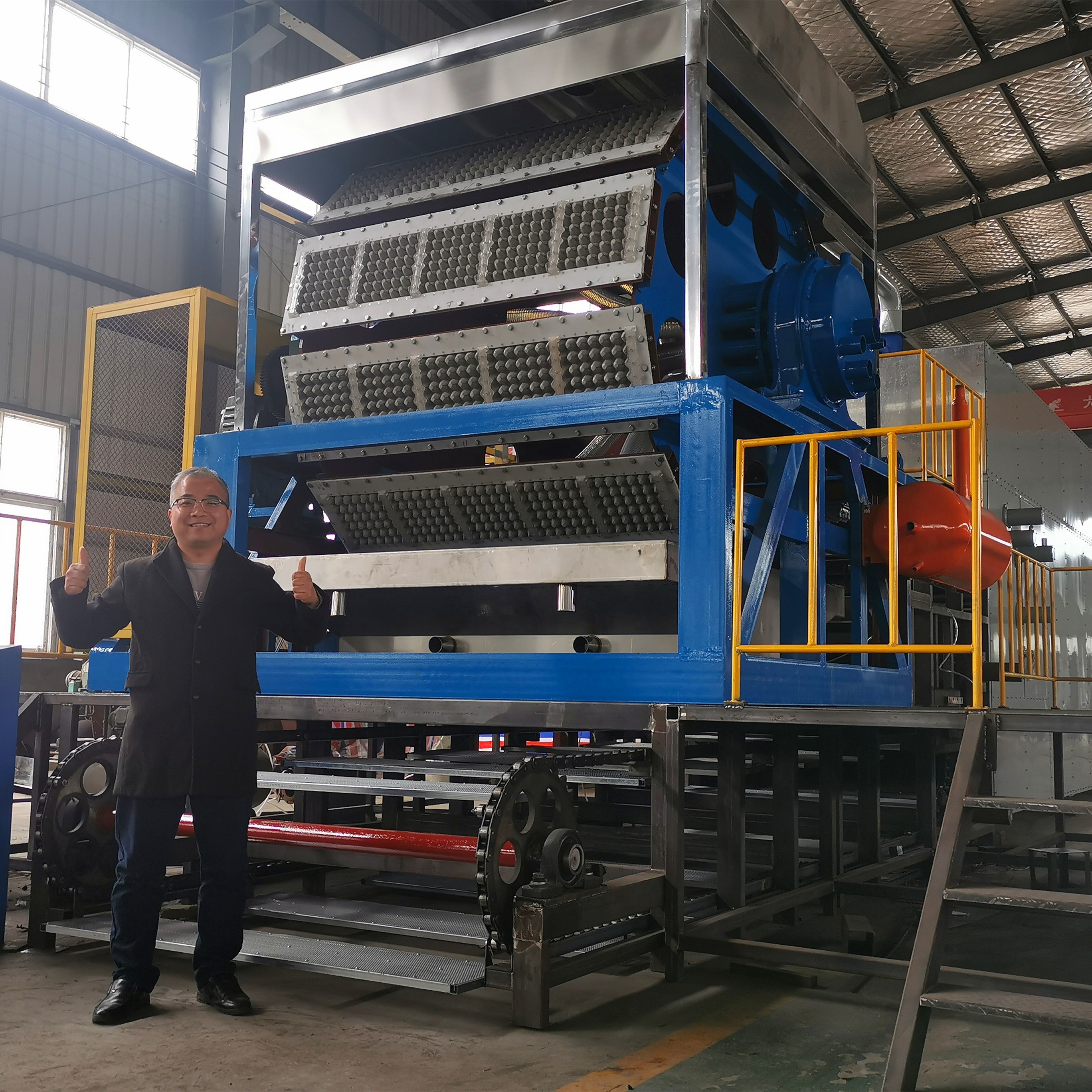 Hot Sale Waste Paper Recycling Automatic Paper Pulp Molding Machine Egg Tray Making Machine