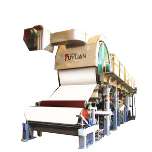 1880mm waste paper recycle processing converting product jumbo roll toilet tissue paper making machine price