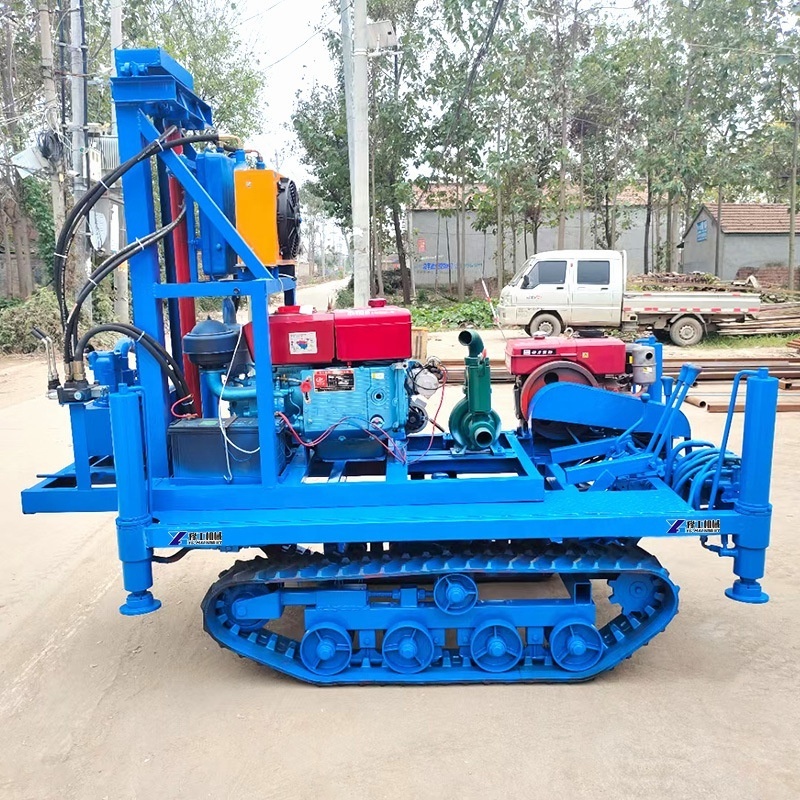 Drilling Machine for Water Wells Hydraulic Water Well Drilling Rig/Portable Digging Machines Hard Rocks Gravel Solid Land