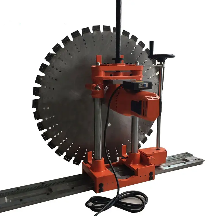 Electric 1200mm Diameter Stone Concrete Wall Groove Cutting Machine With Saw Blades