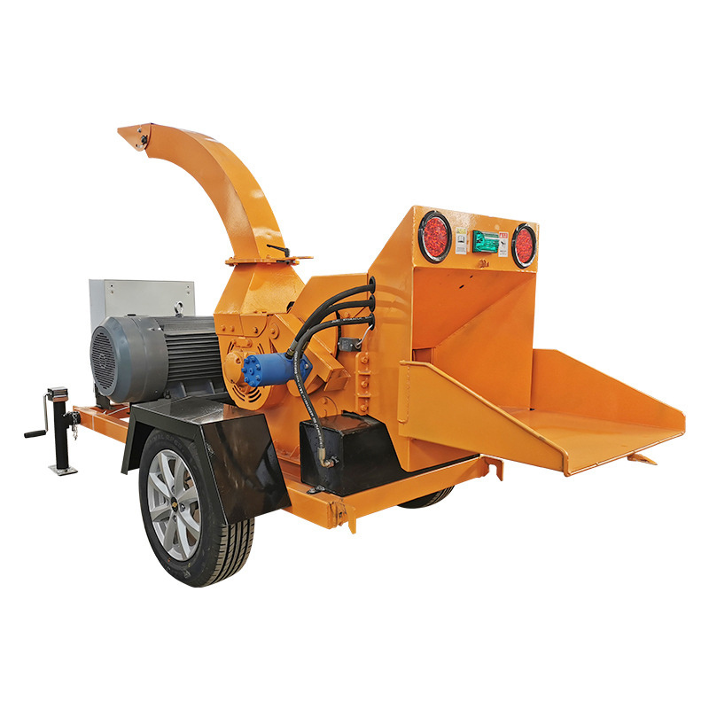 Hydraulic AutoFeed Branch Logger Gasoline Tree Shredder 27HP Mulcher Wood Chipper Shredder