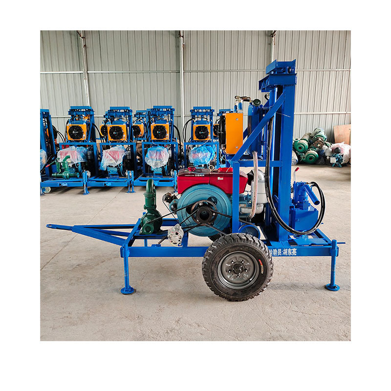 22hp 25hp diesel engine 200m depth mine mini drilling rig machines for water wells