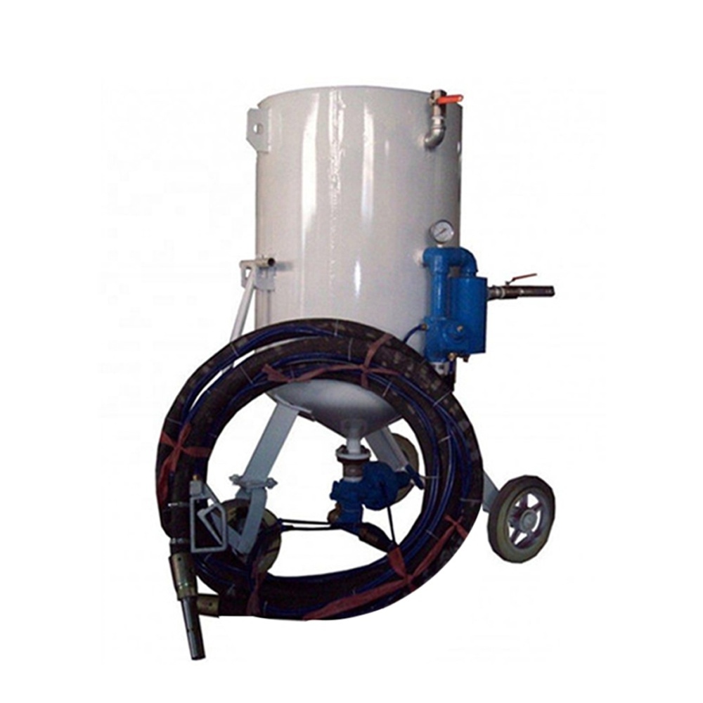 Manual Wheel Turntable Dry Sandblasting Machine With Cyclone