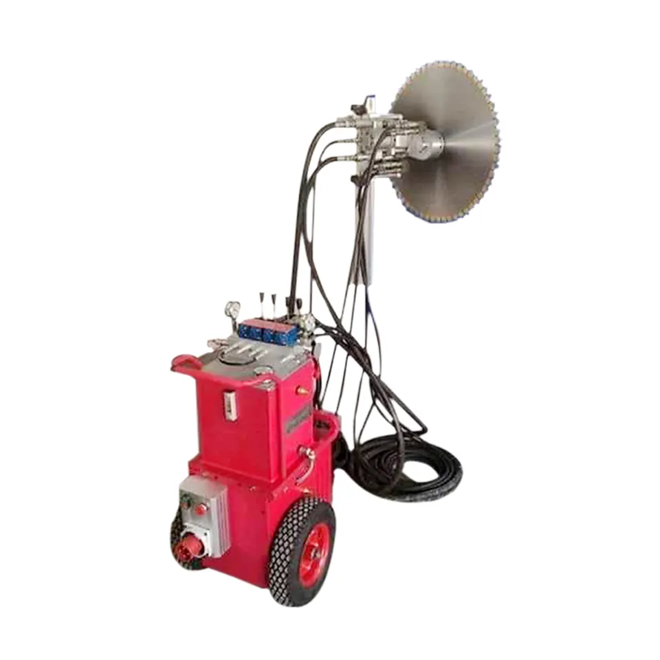 Electric 1200mm Diameter Stone Concrete Wall Groove Cutting Machine With Saw Blades