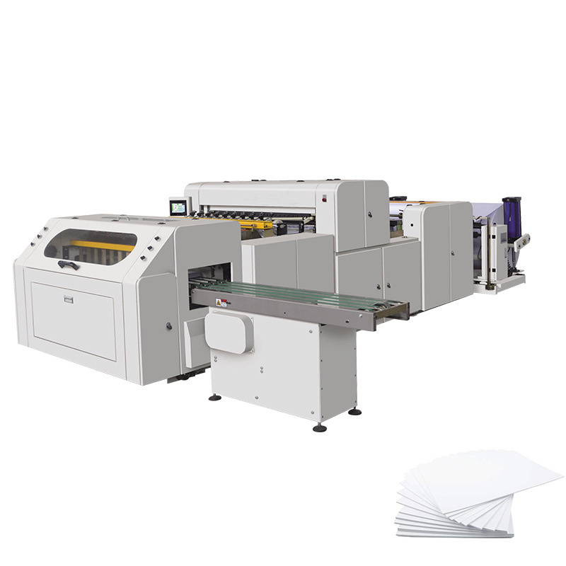 Automatic roll to sheet a4 paper cutting machine paper slitting cutter counting machine for PET Self-adhesive paper