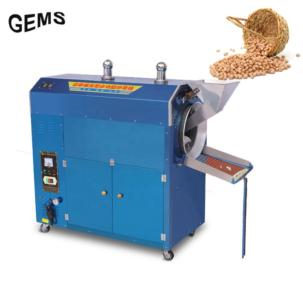 100kg per hour nuts roasting machine roaster peanut cacao bean roaster machine