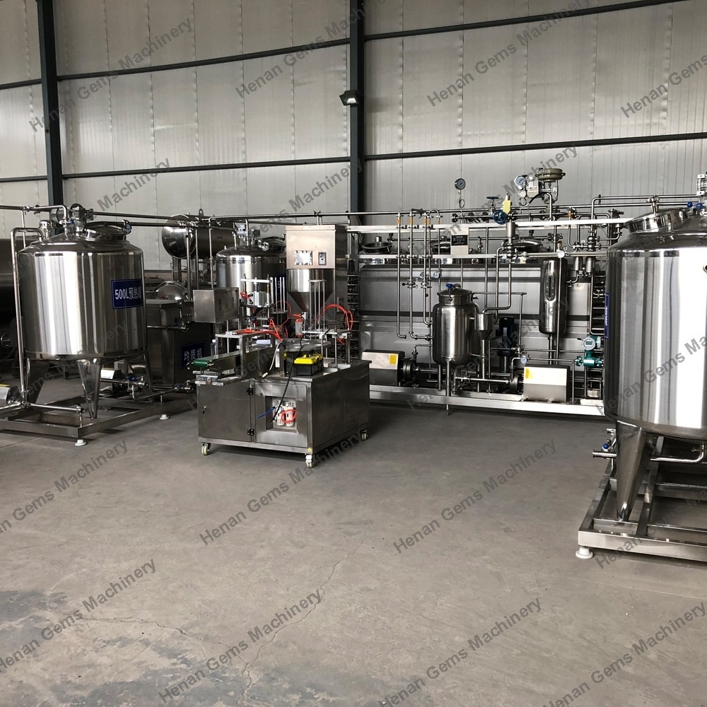 Dairy Yogurt Machinery Equipment Pasteurizer Milk Cheese Yogurt Processing Line On Sale