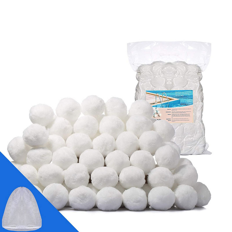 Provide Large Quantity Industrial Cartridge Filter Mineral / Swimming Pool Filter Media 700g Packing Fiber Ball