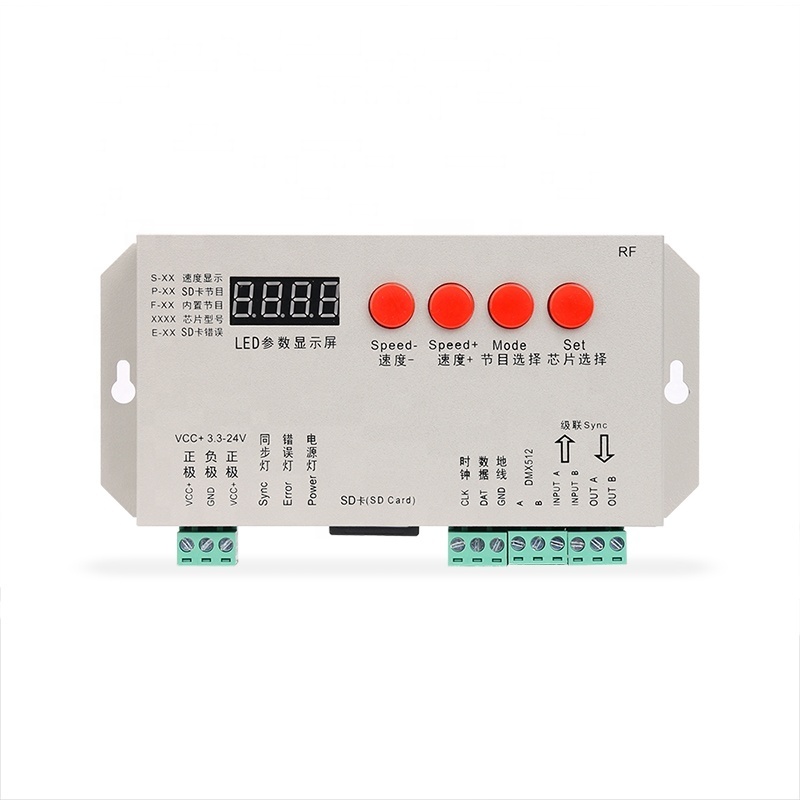 SPI DC5-24V SD card Programmable dream color LED controller for dream color light strips