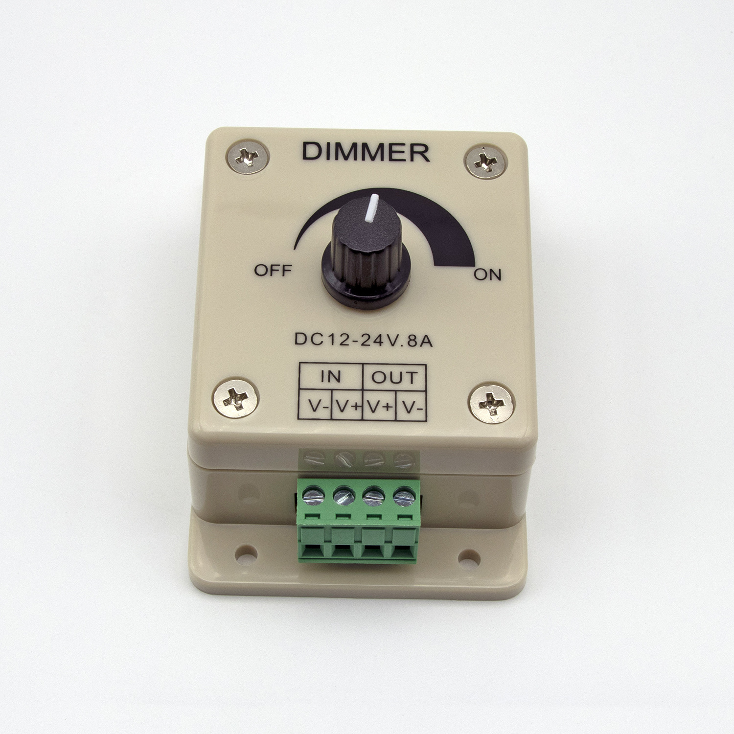 GLS-T1 Wholesale Led Knob Dimmer DC12-24V 8Ax1CH Singled Led Strip Light Dimmer Switch Adjust Brightness With Rotating Button