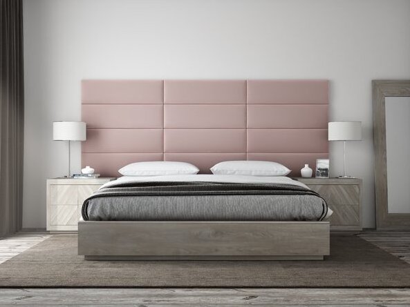 Adhesive Upholstered Sound Absorbing  Headboard Wall Panel