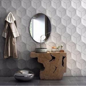 3d leather wall panel styrofoam 3d panel wall coating 3d wall panel with full  color