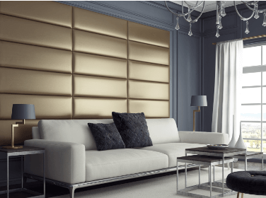 DIY Home Decor  Faux Leather  Upholstered wall panels velvet sound absorbing fabric covered wall panel Acoustic Panel