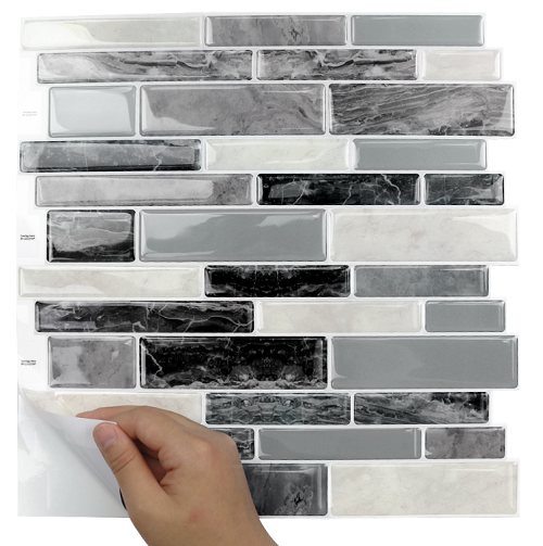 3d peel and stick wall tiles 3D Self-Adhesive Subway Tile Sticker Kitchen Wall Bathroom peel and stick wallpaper