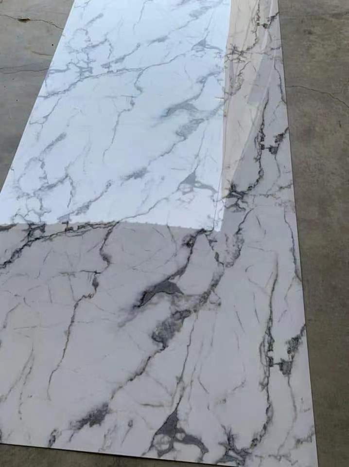 Waterproof UV marble PVC  wall panel interior decoration marble TV background  wall panel Factory