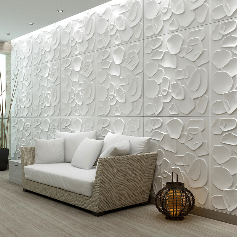 Home Decoration Wall Decor 3D 4D  Faux PVC  Leather Wall Panel Wallpaper