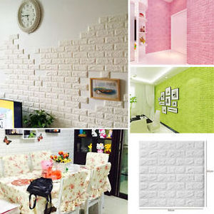 Waterproof Classic pvc vinyl Brick flower 3D Mural wallpaper for home decor interior wall