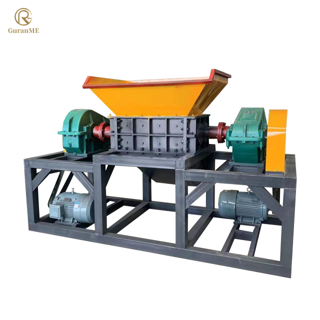 High Quality municipal waste shredder/crusher machine double shaft scrap bottle recycling glass shredder machine for sale