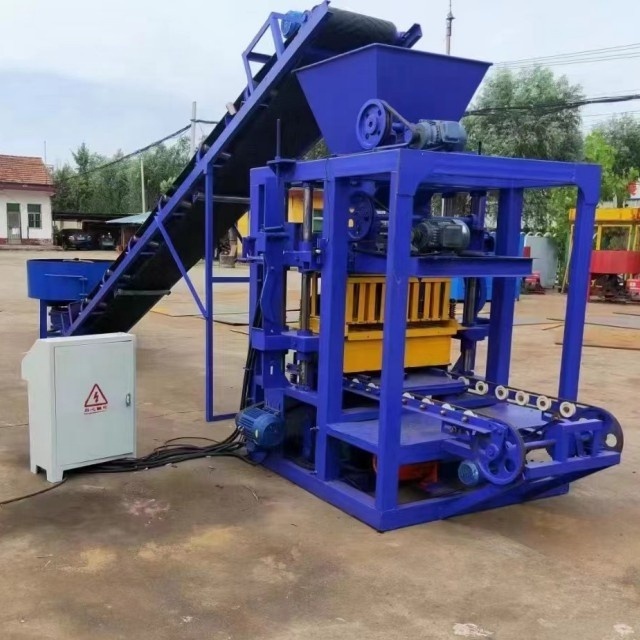 Semi Automatic QT4-24 Concrete Fly Ash Hollow Solid Block Make Machine Brick Making Machinery Factory Price