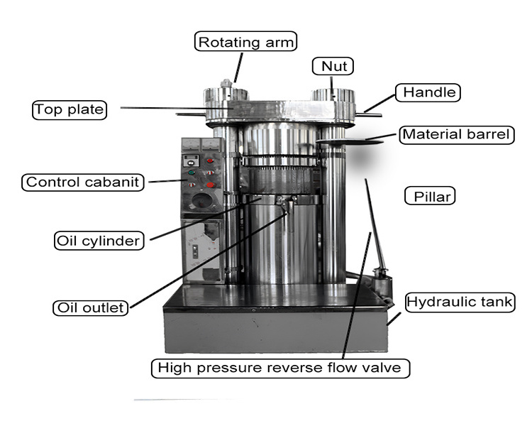 Hydraulic Automatic Grade Cold Pressed Oil Machine Soybean and Cotton Seed Oil Press Machine for Home Use Manufacturing Plant