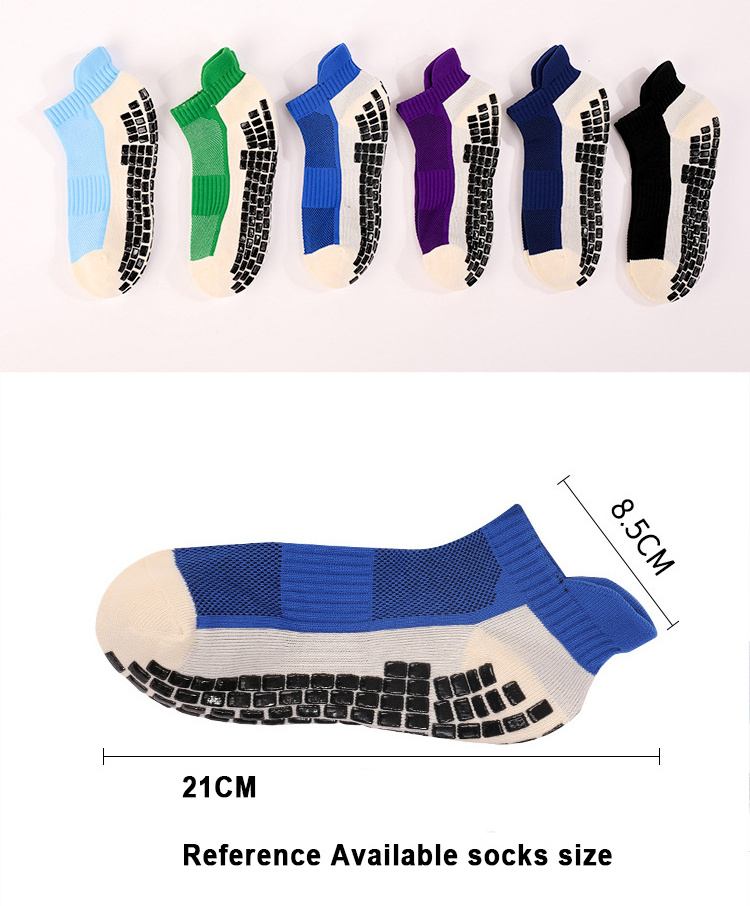 Wholesale New Custom Logo OEM Non Slip Thick Short Ankle Grip Soccer Football Socks