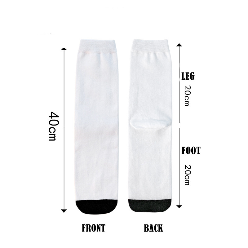 Hot Sale Wholesale Low MOQ Cheap Custom Printing Sublimation Custom Blank Socks