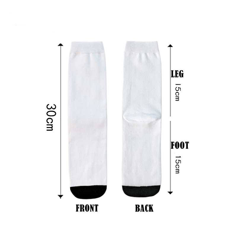 Hot Sale Wholesale Low MOQ Cheap Custom Printing Sublimation Custom Blank Socks