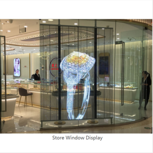 P3.91 Indoor Clear HD Transparent LED Pixel Mesh Screen for Product Showroom and Mall Glass Window LED Transparent Display