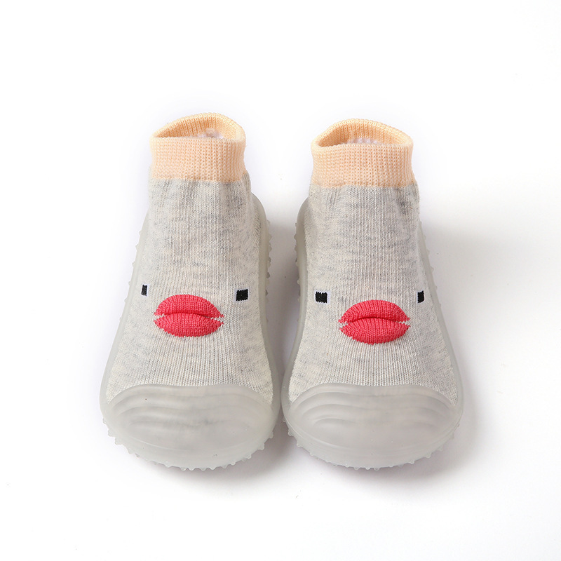 Factory toddler 3D animal cartoon cute animals waterproof rubber sole baby shoe socks