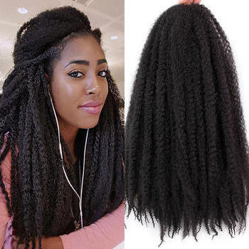 Afro Marley Twist Hair 18Inch Crochet Braids Hair Synthetic Afro Kinky Hair