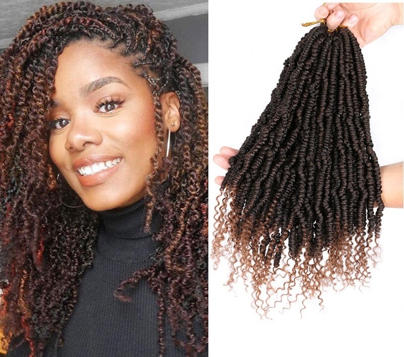 Passion Twist Hair Pre-Twisted Passion Twist Crochet Hair Passion Twists Crochet Braids Synthetic Braiding Hair