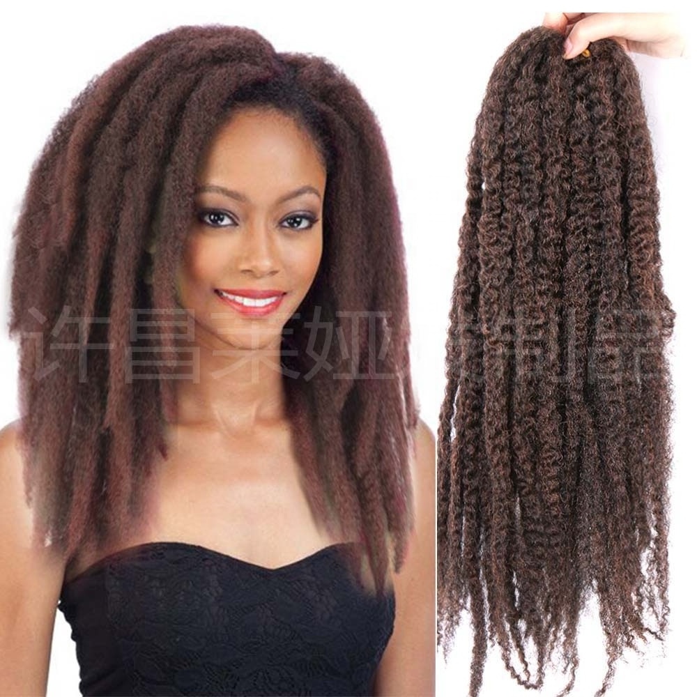 Afro Marley Twist Hair 18Inch Crochet Braids Hair Synthetic Afro Kinky Hair