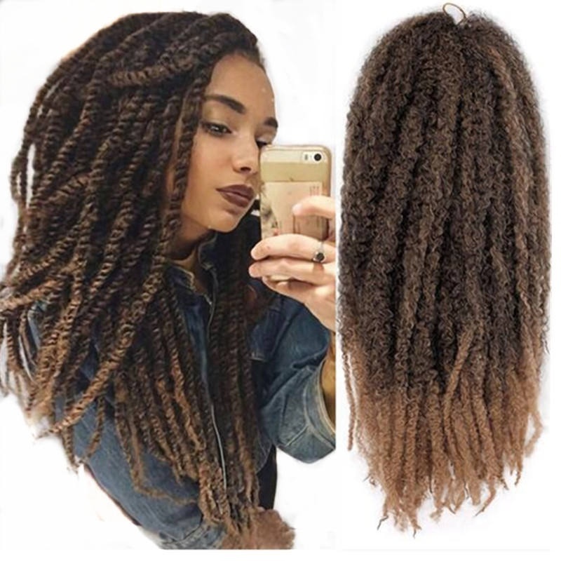 Afro Marley Twist Hair 18Inch Crochet Braids Hair Synthetic Afro Kinky Hair