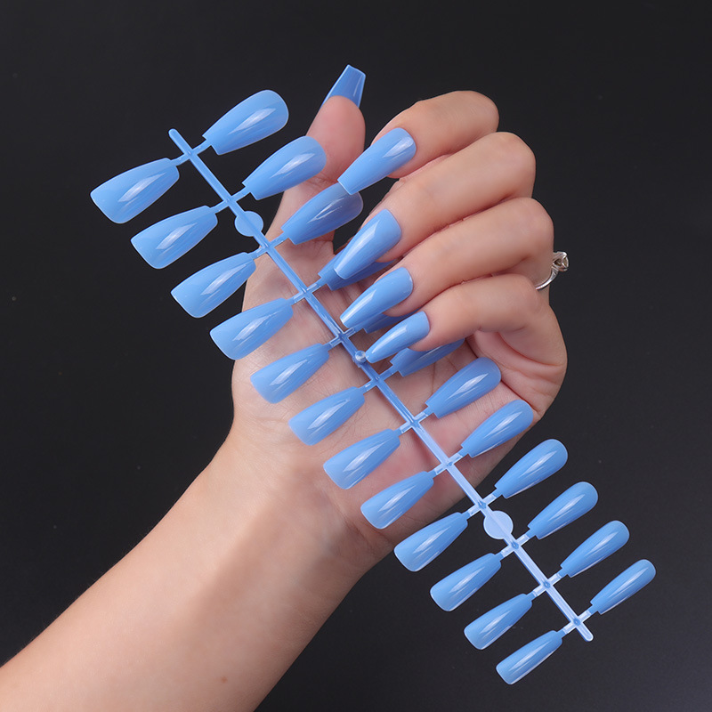 customized logo and package short length square shape artificial nail tips press on false nails