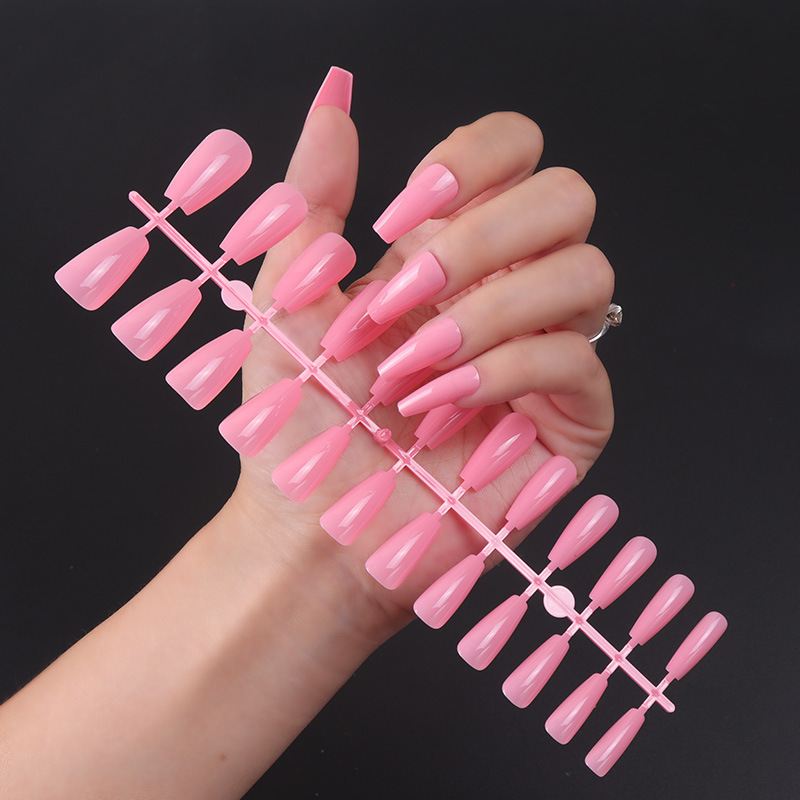 customized logo and package short length square shape artificial nail tips press on false nails