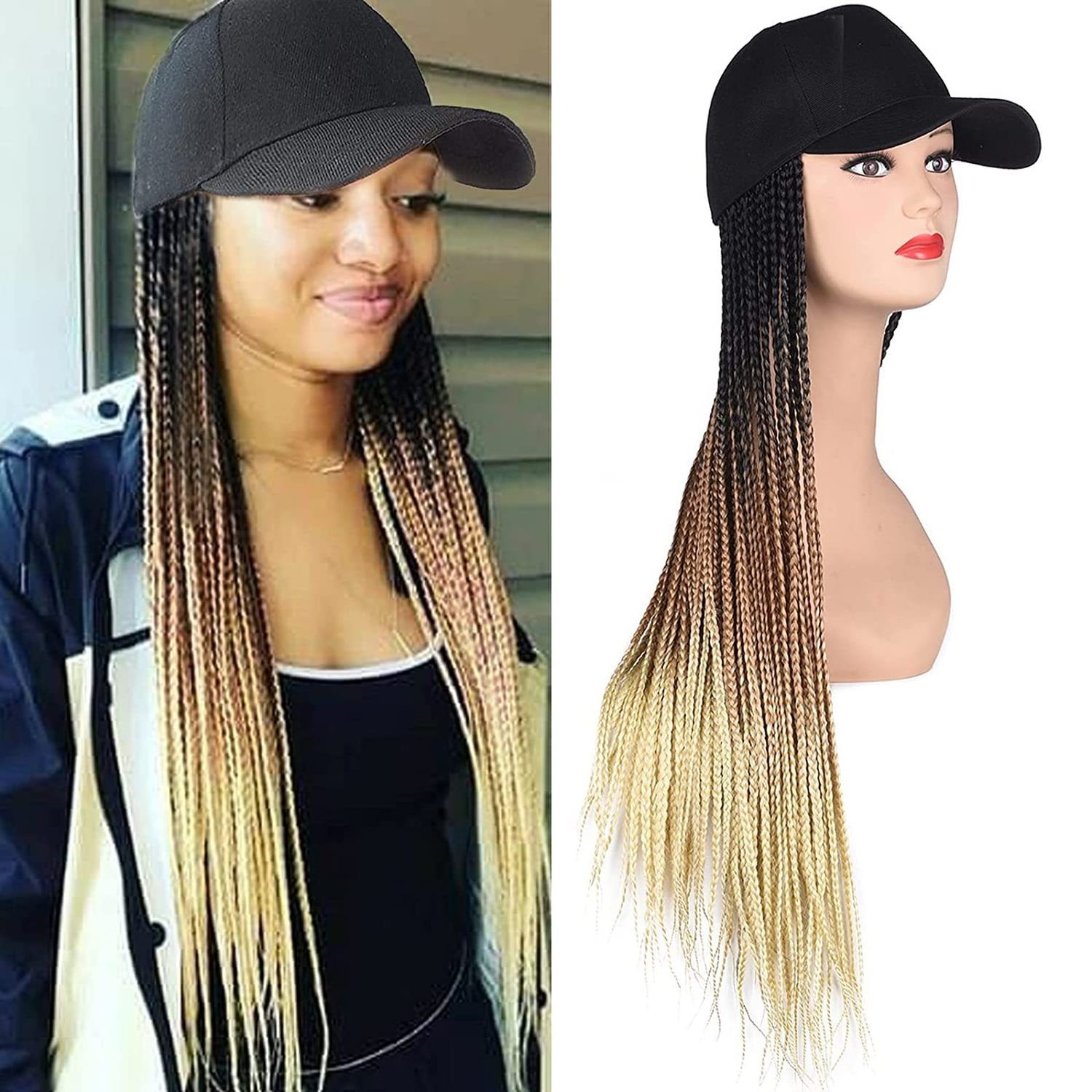 Ombre Synthetic Braiding Hair Twist Locs Crochet Braids Afro Kinky Curly Marley Braids hat hair