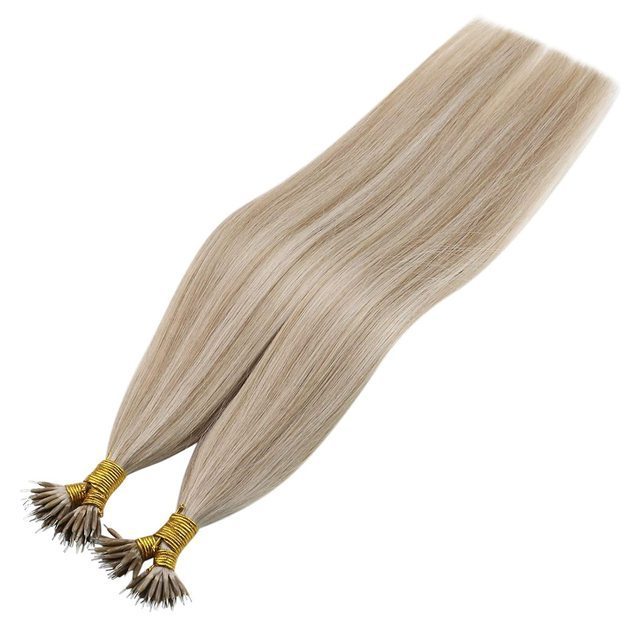 2024 new  hot  Nano Ring russian  hair extension  micro link hair Double Drawn  100  human hair extension