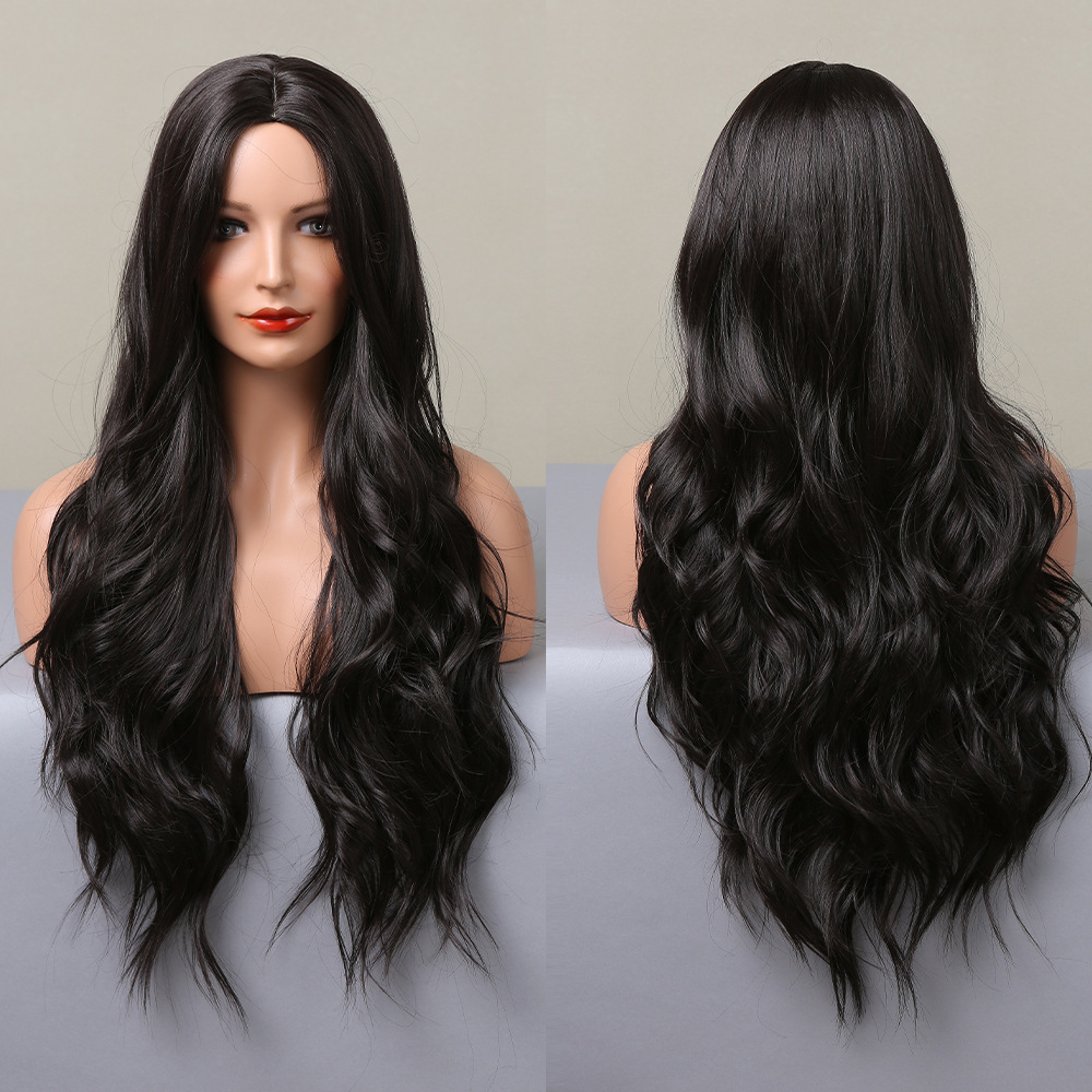 fast sales  long wave Futura Synthetic Wig ,Ombre Brown blonde wig  heat resistant fiber Wig for white woman