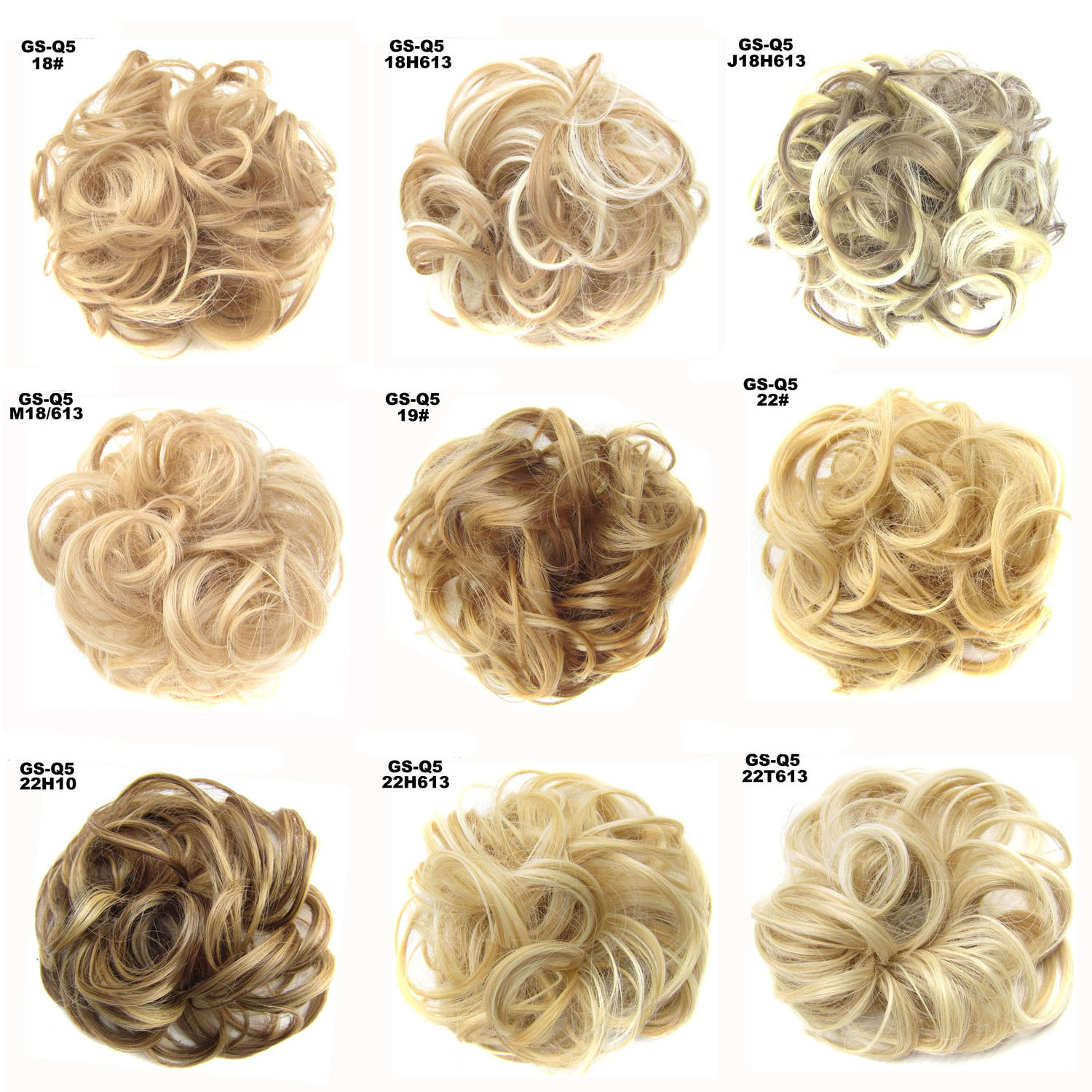 Wholesale Curly Synthetic Hair Chignon Elastic Band Scrunchies Hair Pieces Extension For Women Black Brown