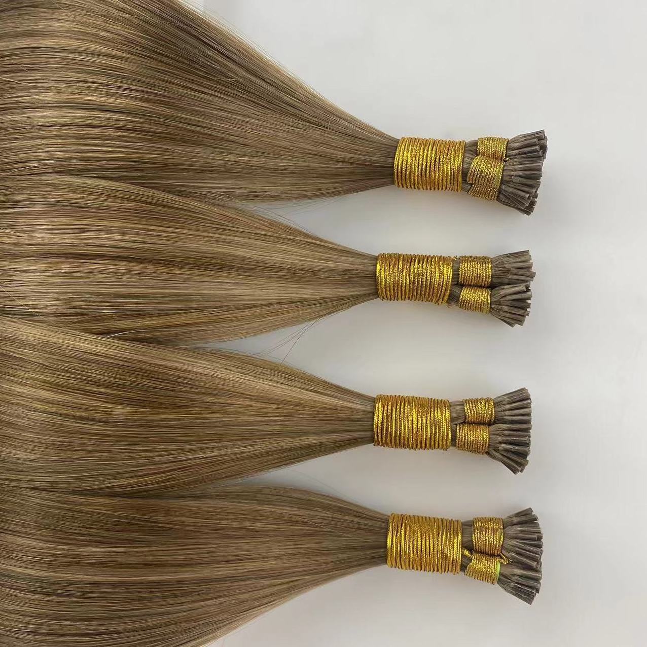 new hot  Double Drawn  Keratin tip Hair Extension pre bond  I Tip Micro Links Remy Hair Extensions