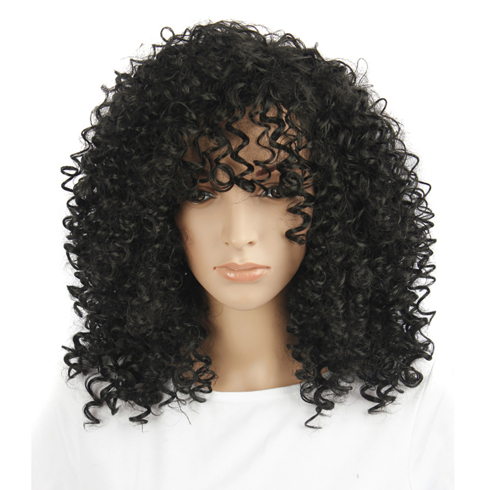 wholesale  Synthetic Wig Afro Kinky Curly Synthetic Wig Heat Resistant Fiber wig