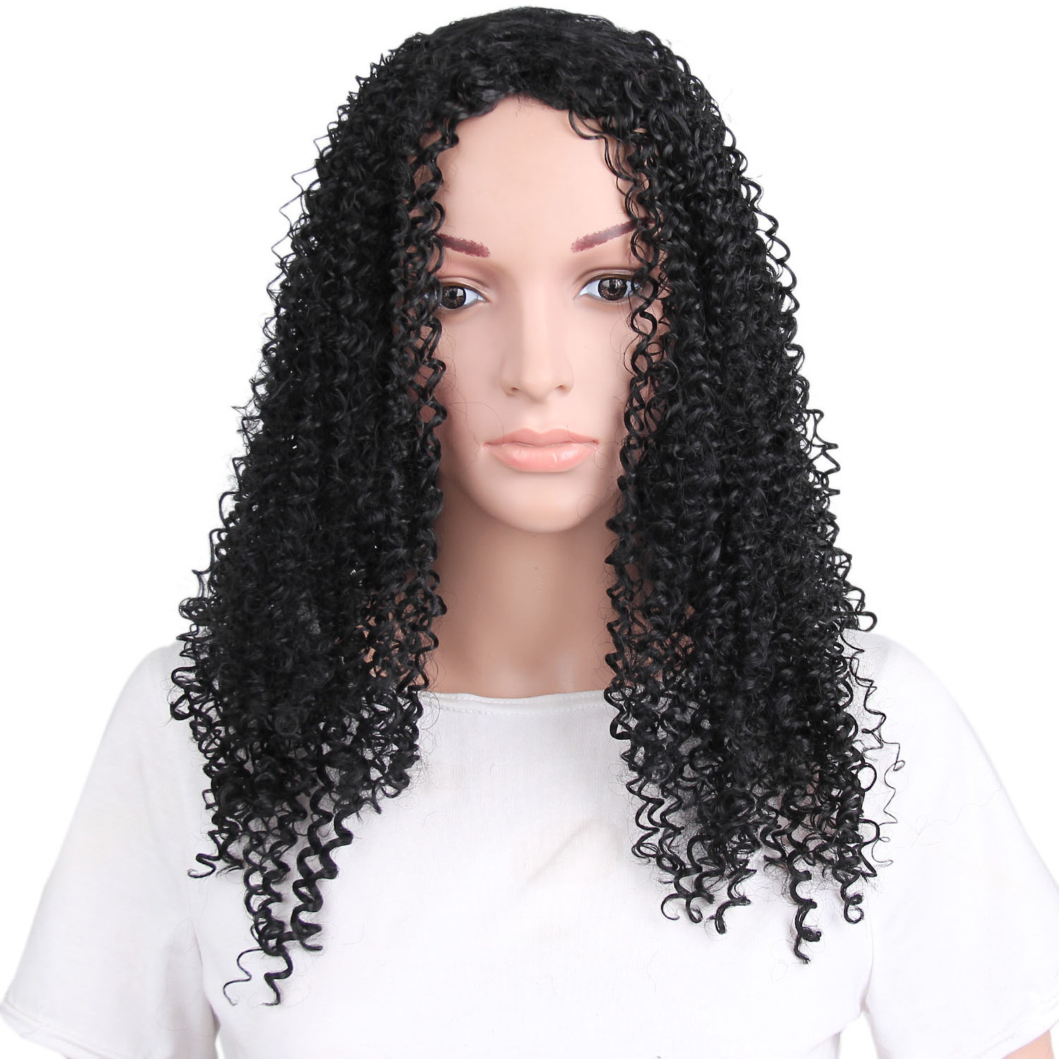 wholesale  Synthetic Wig Afro Kinky Curly Synthetic Wig Heat Resistant Fiber wig